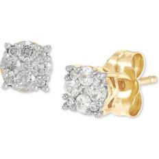 3 Prong Diamond Stud Earrings - Zoe Lev Jewelry