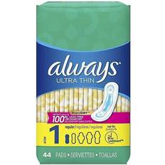 Always Ultra Thin Size 1 Regular without Wings 44-pack