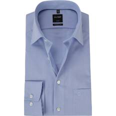 Blau - Herren Hemden Olymp Luxor MF Checks Shirt 1/2 1/2