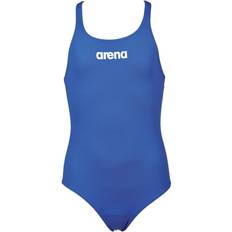 Hvite Badetøy Arena Girls Sports Swimsuit Solid Swim Pro