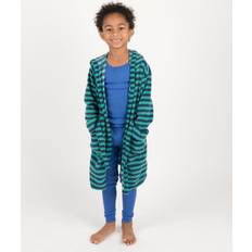 Leveret Toddler Unisex Stripe Fleece Hooded Robe