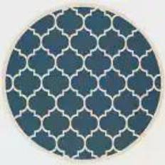 Round Carpets Safavieh Courtyard Collection Blue, Beige 94"