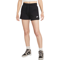 Damen Shorts Nike Women's Sportswear Club Fleece Mid-Rise Shorts - Black/White