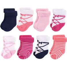 Hudson Underwear Children's Clothing Hudson Rolled Cuff Crew Socks 8-pack - Basic Ballet (10754124)