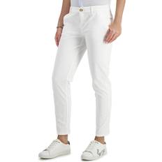 Chinos - Women Pants Tommy Hilfiger Flex Hampton Cuffed Chino Straight Leg Pants - Bright White