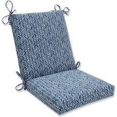 Pillow Perfect Herringbone Chair Cushions Blue (92.71x45.72)
