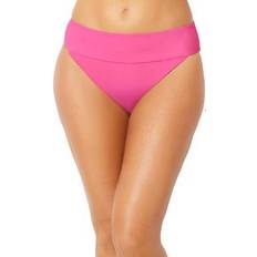 Pink Swimwear Plus Women's High Cut Cheeky Swim Brief by Swimsuits For All in Coral (Size 14)