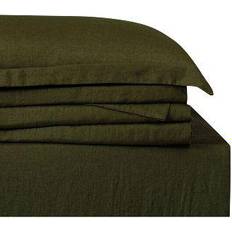 California King Bed Sheets Brooklyn Loom 300 Thread Count Bed Sheet Green (274.32x)