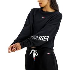 Tommy Hilfiger Women's Fleece Cropped Sweatshirt - Black