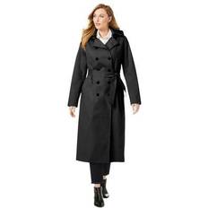 Coats Plus Women's Double Breasted Long Trench Coat by Jessica London in (Size W) Raincoat