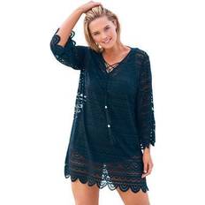 Plus Women's Scallop Lace Cover Up by Swim 365 in (Size 14/16) Swimsuit Cover Up