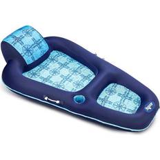Aqua Leisure Luxury Water Recliner Lounge Pool Float Chair with Headrest, Blue