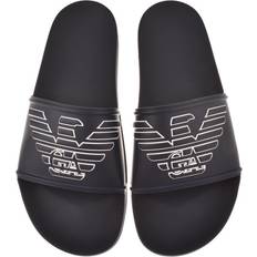 Armani Sliders with Oversized Eagle M - Navy Blue