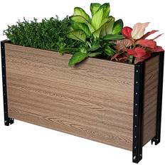 Everbloom Outdoor Planter Boxes Everbloom Elevated Deep Trough Planter 12x36x21"