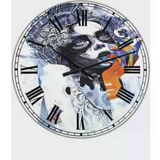 Beautiful Urban Dreaming Girl Oversized Modern Wall Clock 36"