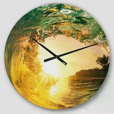 Design Art Modern Seashore Wall Clock 23"