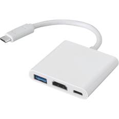 Micro Connectors USB C-HDMI/USB C/USB A 3.0 M-F Adapter