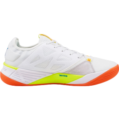 Men Handball Shoes Puma Accelerate Turbo Nitro M - White/Mykonos Blue/Yellow Alert/Neon