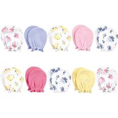 Luvable Friends Cotton Scratch Mittens 10-pack - Pink Floral