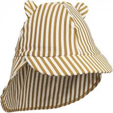 Stripete Solhatter Liewood Senia Sun Hat - Stripe Golden Caramel White
