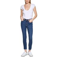 Calvin Klein Petite High Rise 27" Skinny-Leg Jeans - Pacific