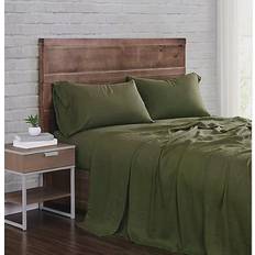 King Bed Sheets Brooklyn Loom Linen Bed Sheet Green (274.32x)