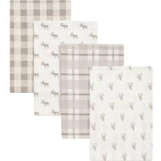 Trend Lab Stag and Moose Flannel Blankets 4-pack