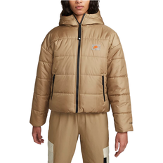 Nike Damen - Winterjacken Nike Sportswear Therma-FIT Repel Synthetic-Fill Hooded Jacket Women's - Dark Driftwood/Safety Orange