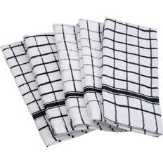 Kitchen Towels Design Imports Windowpane Terry Kitchen Towel Black (66.04x38.1)