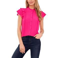 L Blouses on sale CeCe Pintuck Ruffled Blouse - Bright Rose