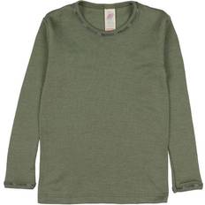 Grün Basisschicht ENGEL Natur Long Sleeved Shirt - Olive (707810-43E)
