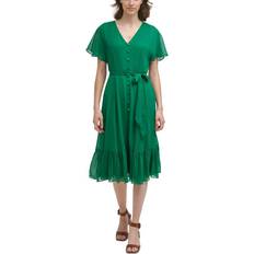 Calvin Klein Women's Flutter-Sleeve Midi Dress - Meadow