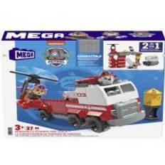 Building Games Mega Bloks ​MEGA PAW Patrol Marshall's Ultimate Fire Truck building set with Marshall and Skye figures, and 33 jr bricks and pieces, toy gift set for ages 3 and up