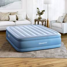 Air Beds Beautyrest Sensarest Air Mattress with Built-in-Pump Blue Queen