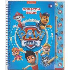 Paw Patrol Hobbybøker Totum Paw Patrol Scratch Book with Stencils, Glitter Stickers and Scratch Pen for Home & Travel