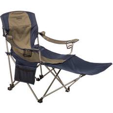 Kamp-Rite Camping Chairs Kamp-Rite Chair With Detachable Footrest In Blue/tan tan