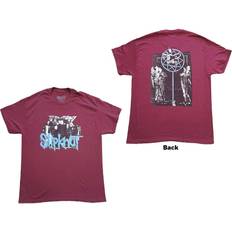 Slipknot Men Goat Logo Demon (Back Print) Slim Fit T-shirt Maroon