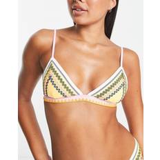 River Island Stitch Detail Triangle Bikini Top