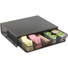 Assortment Boxes SAFCO One Drawer Hospitality Organizer, 5 Compartments, 12 1/2 x 11 1/4 x 3 1/4, Bk