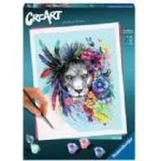 Toys Ravensburger CreArt Boho Lion Paint by Numbers for Adults 12 Years Up Painting Arts and Crafts Set Home Decor Accessories