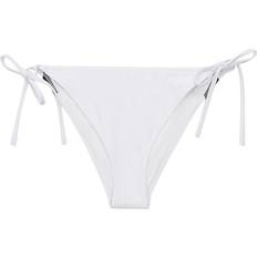 Calvin Klein Hvite Klær Calvin Klein Women's String Side TIE Cheeky Bikini Bottoms, Pvh Classic White