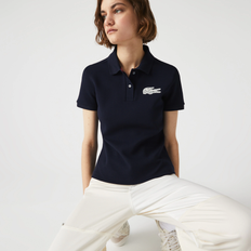 Lacoste Women's slim-fit short sleeve piqué polo shirt, White