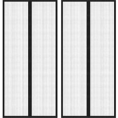 vidaXL Insect Door Curtains with Magnet Blocks Black 210x90cm 2pcs
