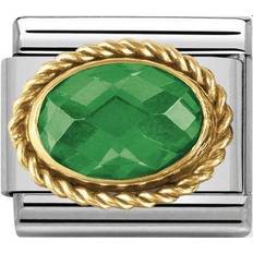 Nomination Classic Charm - Silver/Gold/Green