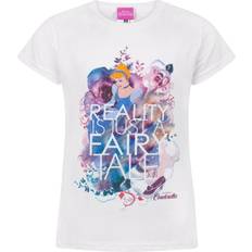 Cinderella Girls Reality Is Just A Fairy Tale T-Shirt (9-11 Years) (White/Blue/Pink)