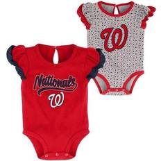 Polka Dots Children's Clothing Outerstuff Nationals Scream & Shout Bodysuit 2-Pack - Red/Heathered Gray Washington