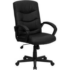 Leathers Office Chairs Flash Furniture GO9771BKLEAGG Office Chair 44.8"