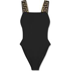 Versace Greca Border One-Piece Swimsuit - Black