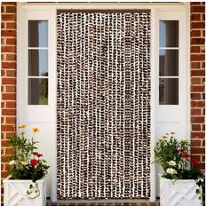 VidaXL Camping & Friluftsliv vidaXL Insect Curtain Brown and White 100x220 cm Chenille