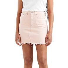 Levi's Iconic High Rise Deconstructed Denim Skirt - Pink